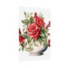 Floral Teapots Background Art Poster