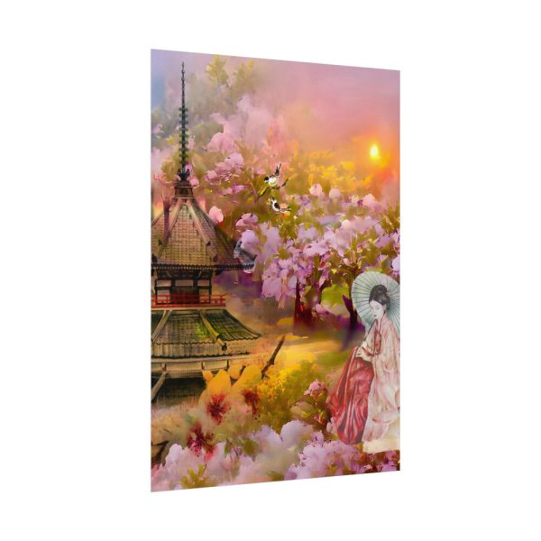 92410-2.jpg Nihon Kenchiku Within a Pink Flowers Poster