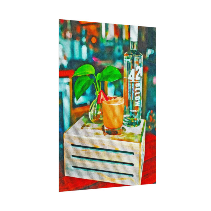 Watercolor Digital Paper Cocktails Poster - Image 3