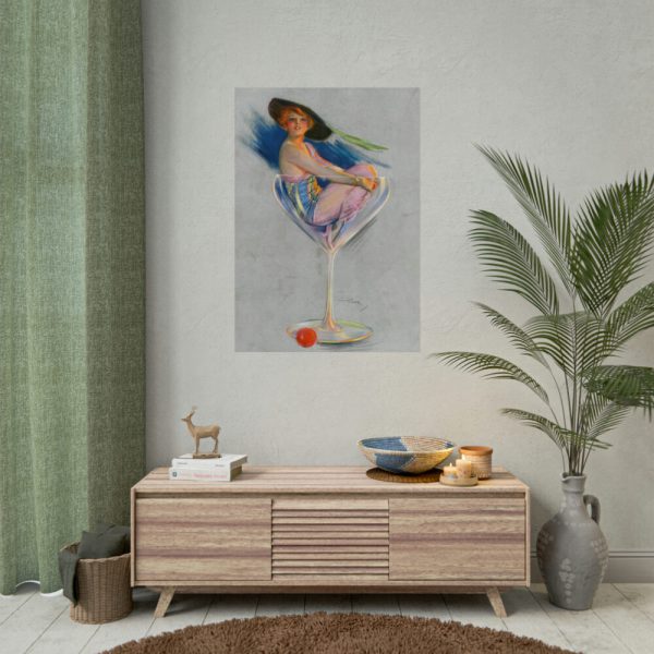 92410-238.jpg Glamorous Woman in a Wine Glass Poster