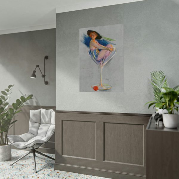92410-239.jpg Glamorous Woman in a Wine Glass Poster