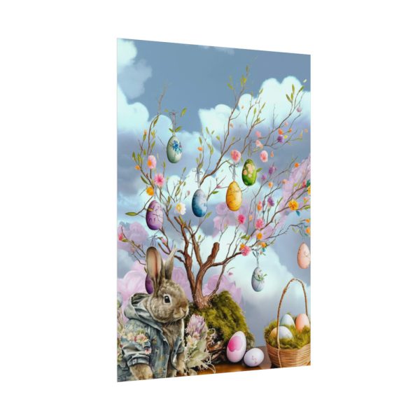 Easter Egg Tree And Rabbit Poster