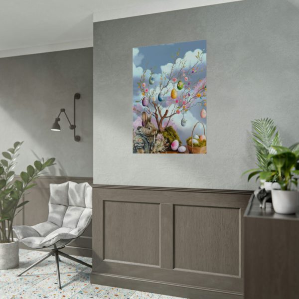 Easter Egg Tree And Rabbit Poster