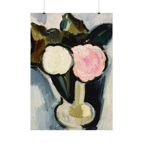 92410-276.jpg Pink and White Flowers in a Vase by Marsden Hartley Poster