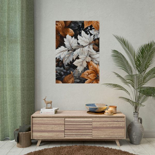92410-323.jpg Winter Leaves Seamless Pattern Poster