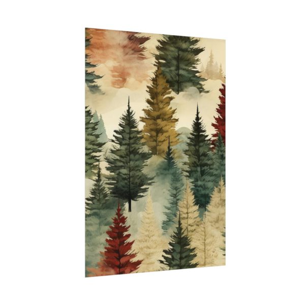 92410-332.jpg Christmas Trees Seamless Pattern Poster
