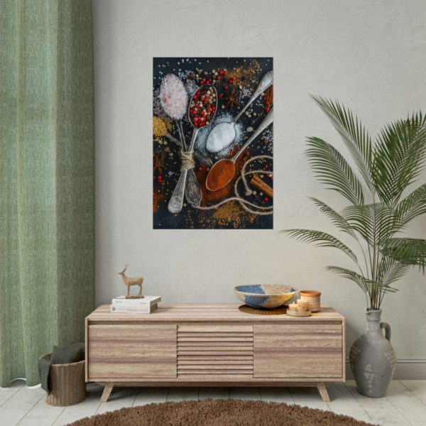 Different Spice, Seasonings in Spoon Poster