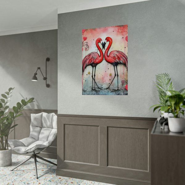 92410-374.jpg Valentine Flamingo Poster