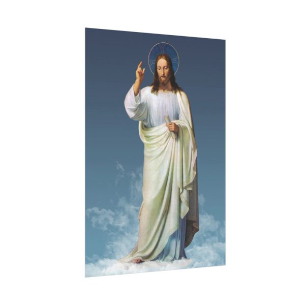92410-397.jpg Jesus Christ in the Clouds Poster