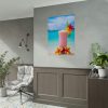 92410-449.jpg Tropical Colorful Drink on the White Sand Beach Poster