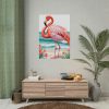 Flamingo On Tropical Beach Poster