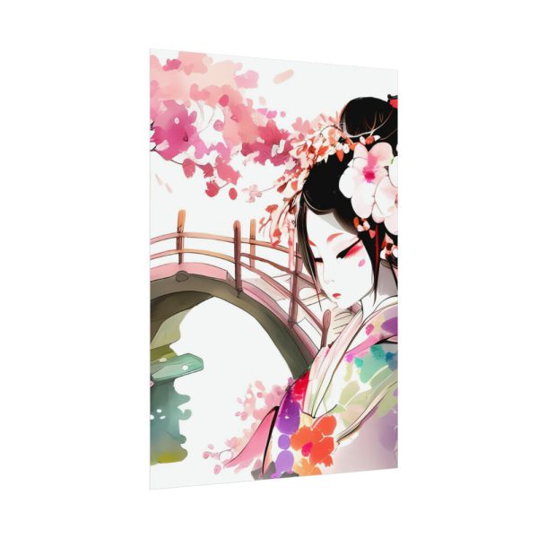 Japanese Garden Girl Character Poster