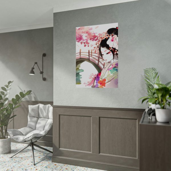 Japanese Garden Girl Character Poster