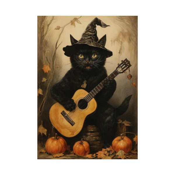 92410-85.jpg Black Cat Musician Poster Poster