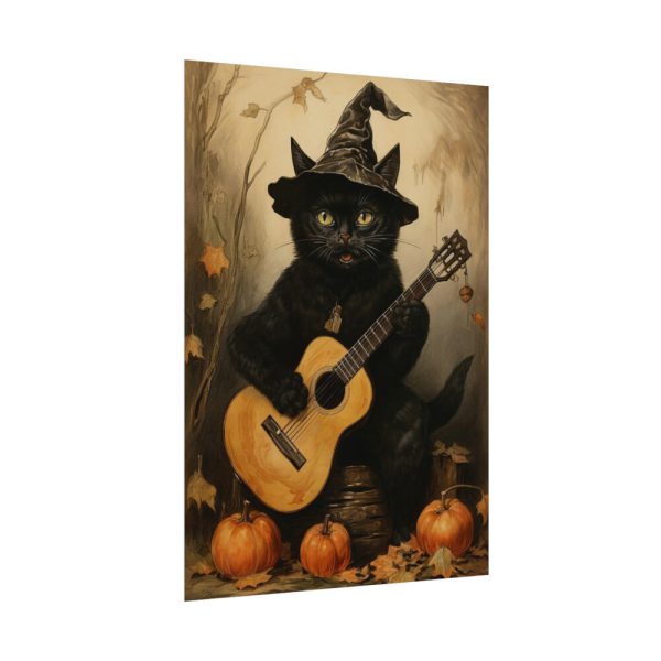 92410-87.jpg Black Cat Musician Poster Poster