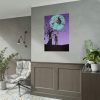 92411-104.jpg Witch Flying With Bats in Front of a Full Moon Poster