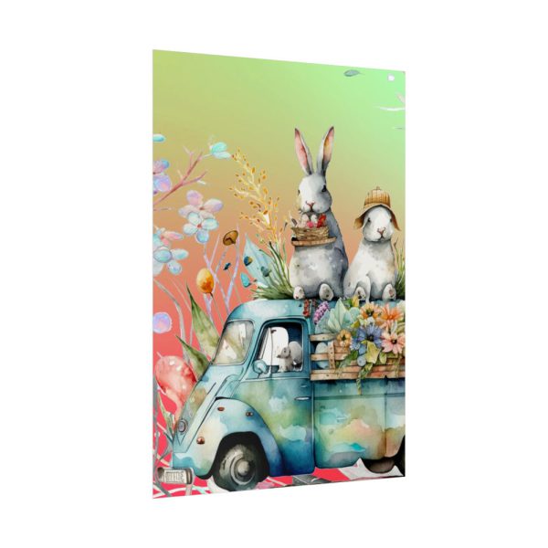 92411-107.jpg Easter Rabbits Spring Van Poster