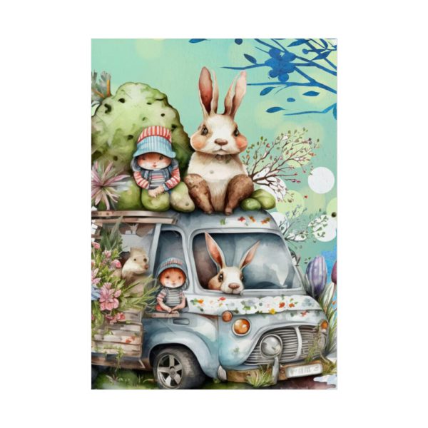 Easter Rabbits And Children Poster