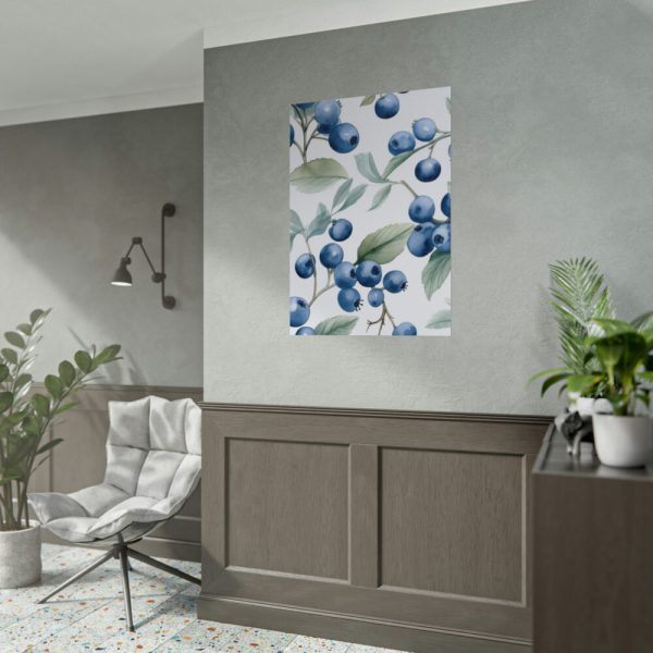 92411-174.jpg Seamless Blueberry Fruit Poster