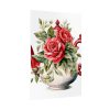 Floral Teapots Background Art Poster