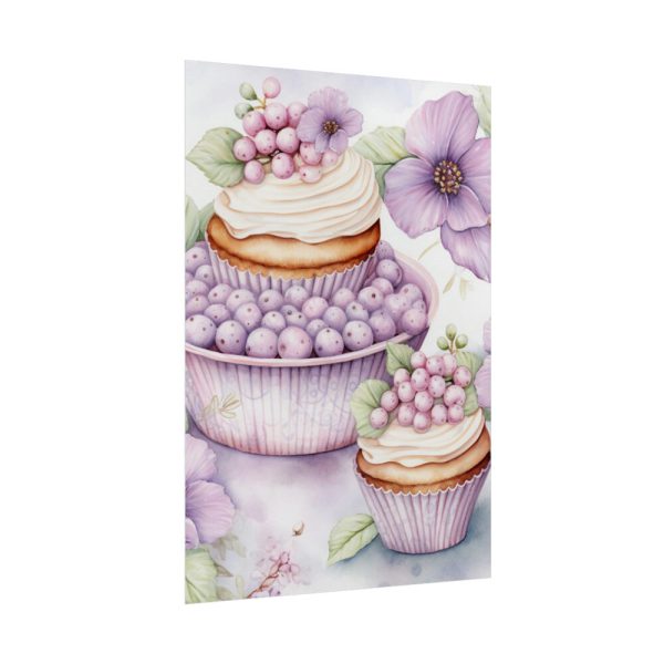 92411-197.jpg Frosted Cupcake With Fruit Topping Poster