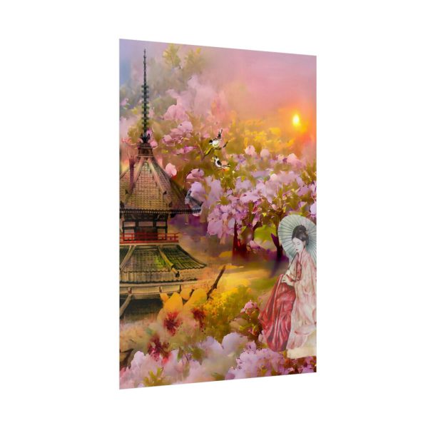 92411-2.jpg Nihon Kenchiku Within a Pink Flowers Poster