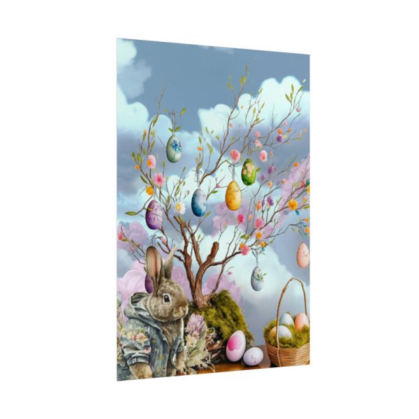 Easter Egg Tree And Rabbit Poster