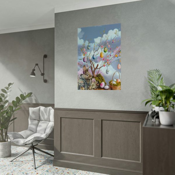 Easter Egg Tree And Rabbit Poster