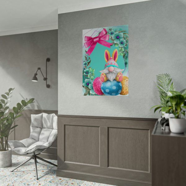 92411-304.jpg Easter Bunny Gnome And Eggs Poster