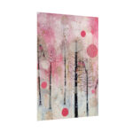 Whimsical Pink Winter Forest Art Poster - Image 8
