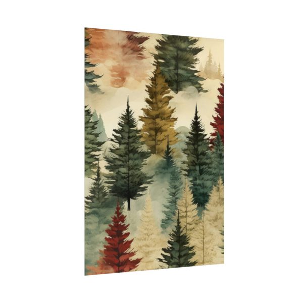 92411-332.jpg Christmas Trees Seamless Pattern Poster