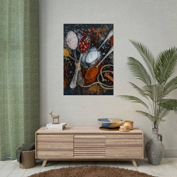 Different Spice, Seasonings in Spoon Poster