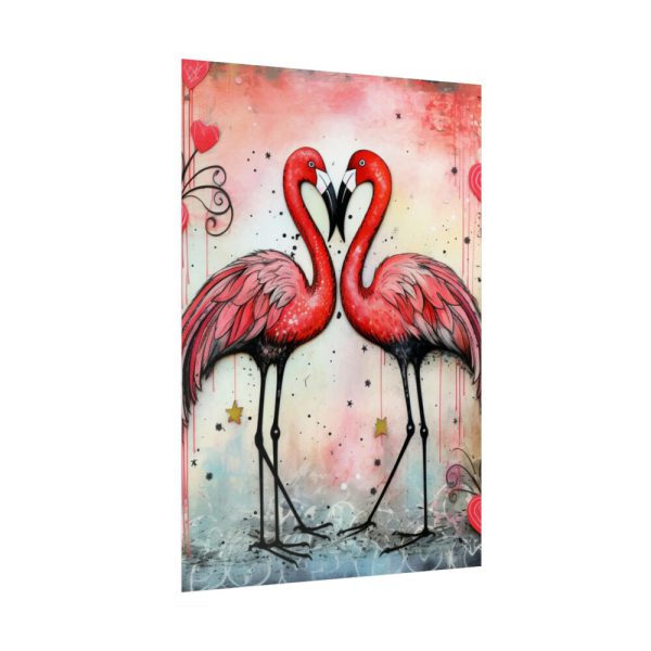 92411-377.jpg Valentine Flamingo Poster