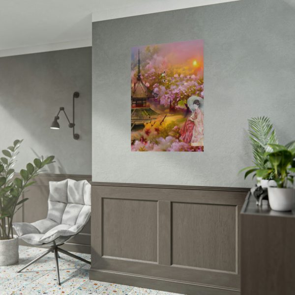 92411-4.jpg Nihon Kenchiku Within a Pink Flowers Poster