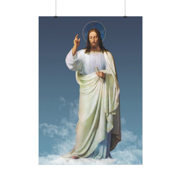 92411-401.jpg Jesus Christ in the Clouds Poster