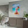 92411-454.jpg Tropical Colorful Drink on the White Sand Beach Poster