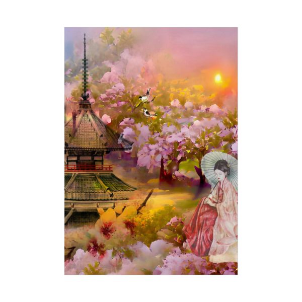 92411.jpg Nihon Kenchiku Within a Pink Flowers Poster