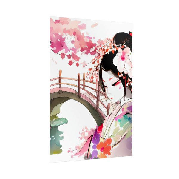Japanese Garden Girl Character Poster