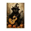 92411-85.jpg Black Cat Musician Poster Poster