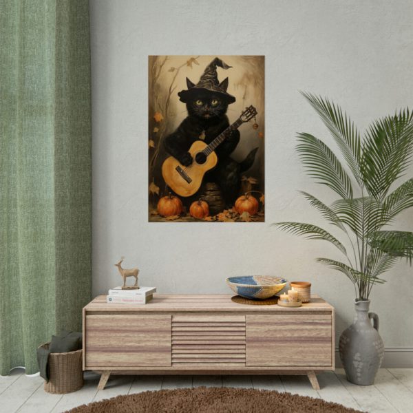 92411-88.jpg Black Cat Musician Poster Poster
