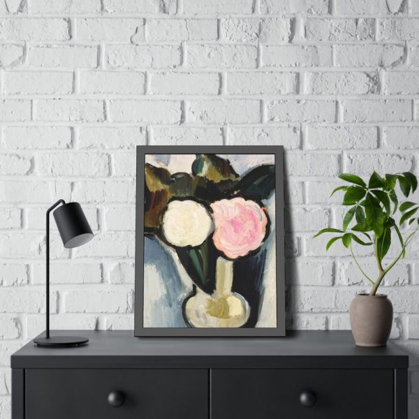 93823-7.jpg Pink and White Flowers in a Vase by Marsden Hartley Framed Poster