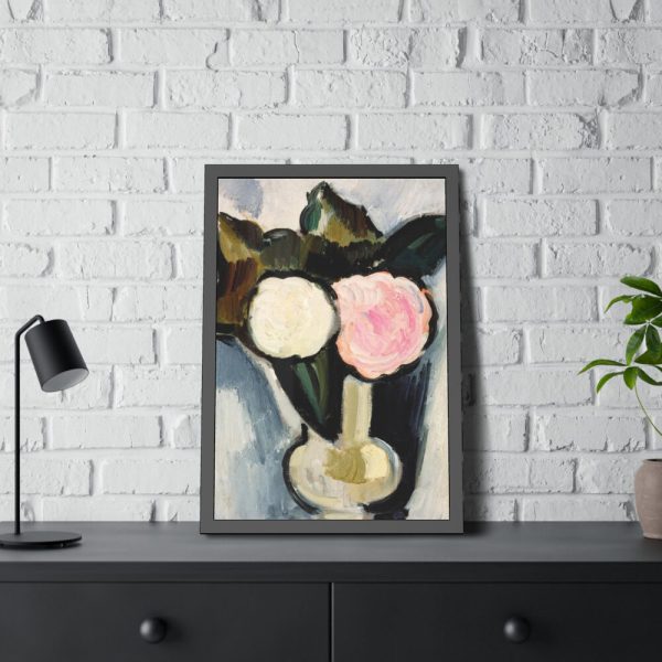 93824-7.jpg Pink and White Flowers in a Vase by Marsden Hartley Framed Poster