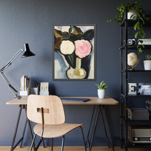93827-6.jpg Pink and White Flowers in a Vase by Marsden Hartley Framed Poster