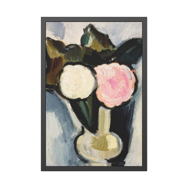 93829-4.jpg Pink and White Flowers in a Vase by Marsden Hartley Framed Poster