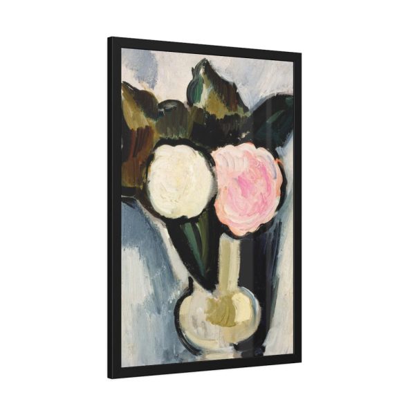 93829-5.jpg Pink and White Flowers in a Vase by Marsden Hartley Framed Poster