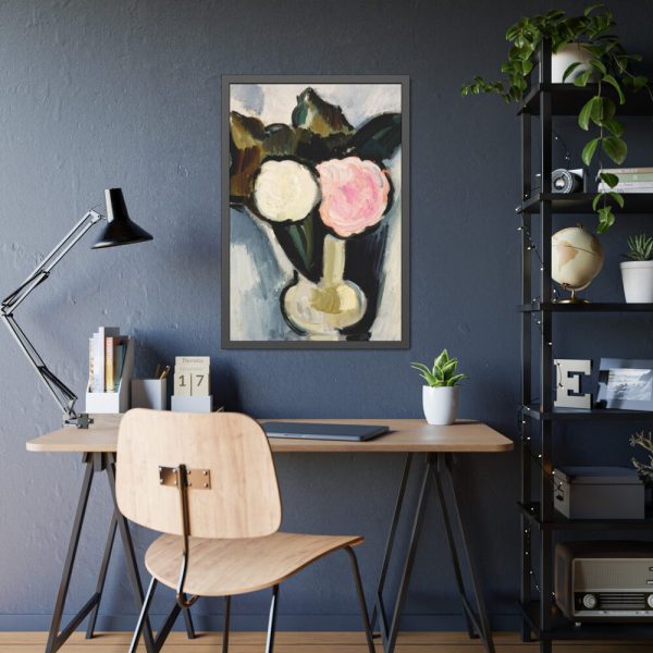 93829-6.jpg Pink and White Flowers in a Vase by Marsden Hartley Framed Poster