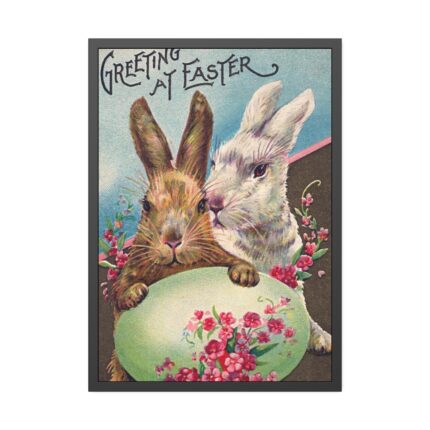 Easter Bunny Easter Eggs Framed Poster