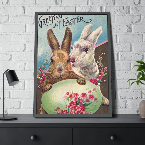 Easter Bunny Easter Eggs Framed Poster
