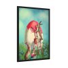 93830-109.jpg Easter Bunny Paints Eggs Framed Poster