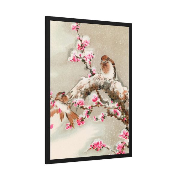 Bird Perching on Tree Top Framed Poster